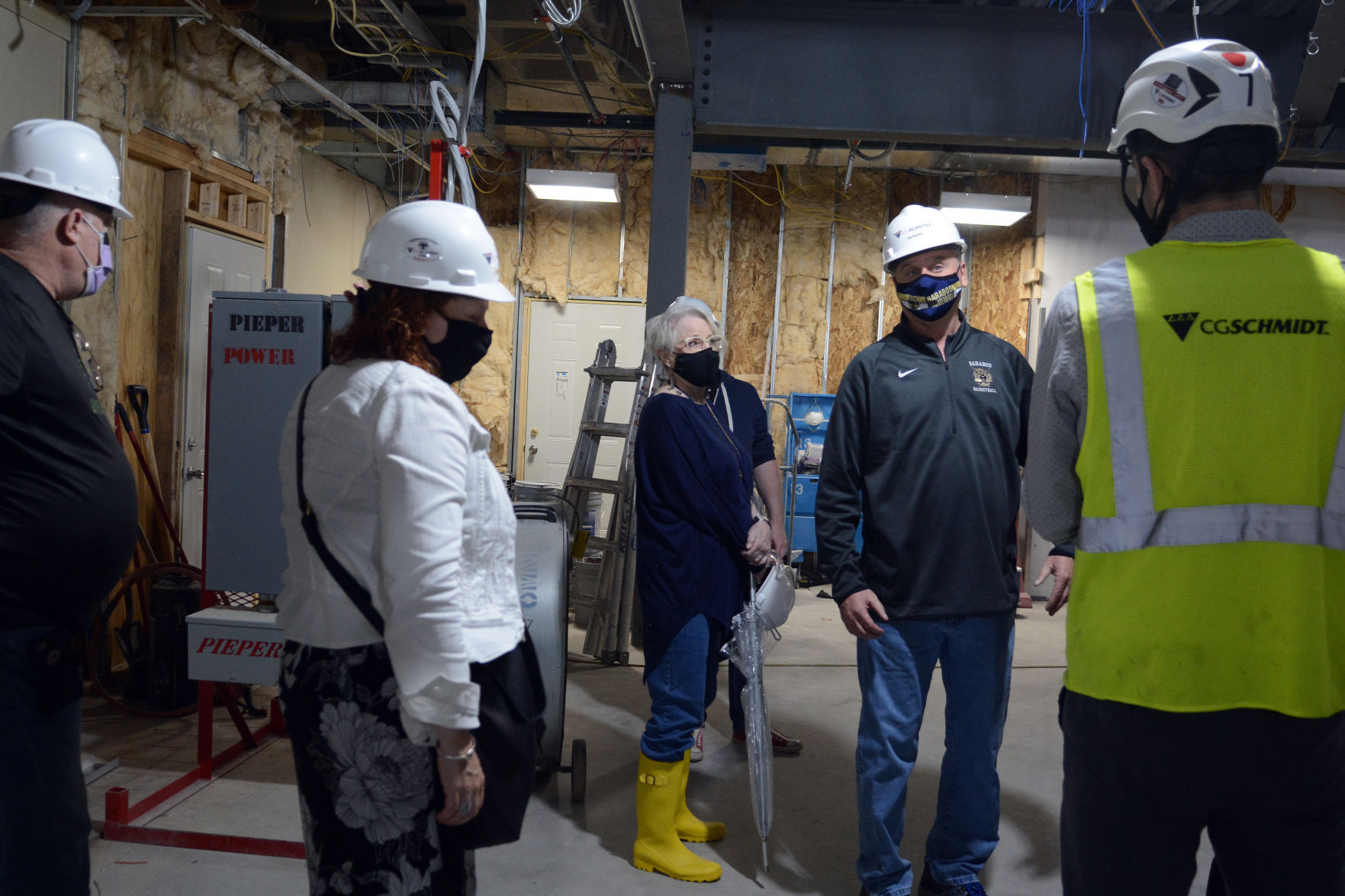 Baraboo school construction tour May 3, 2021